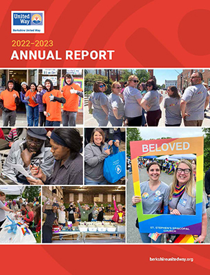 2022 annual report cover with lots of image