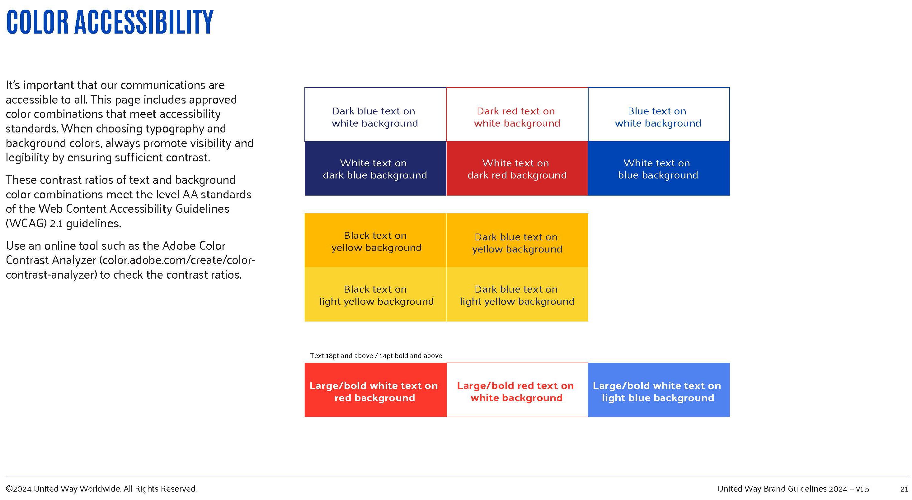 United Way color accessibility