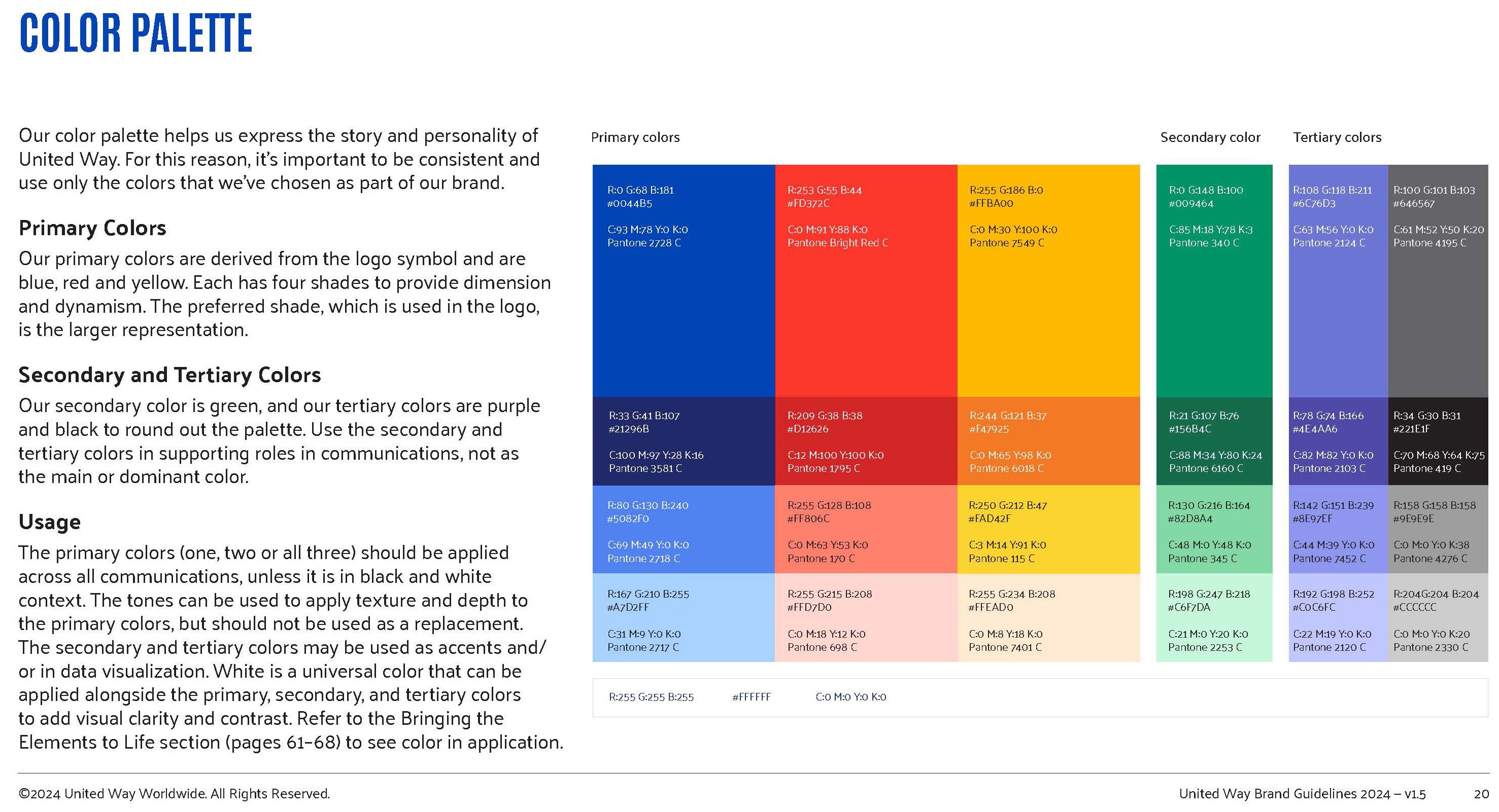 united way color palette