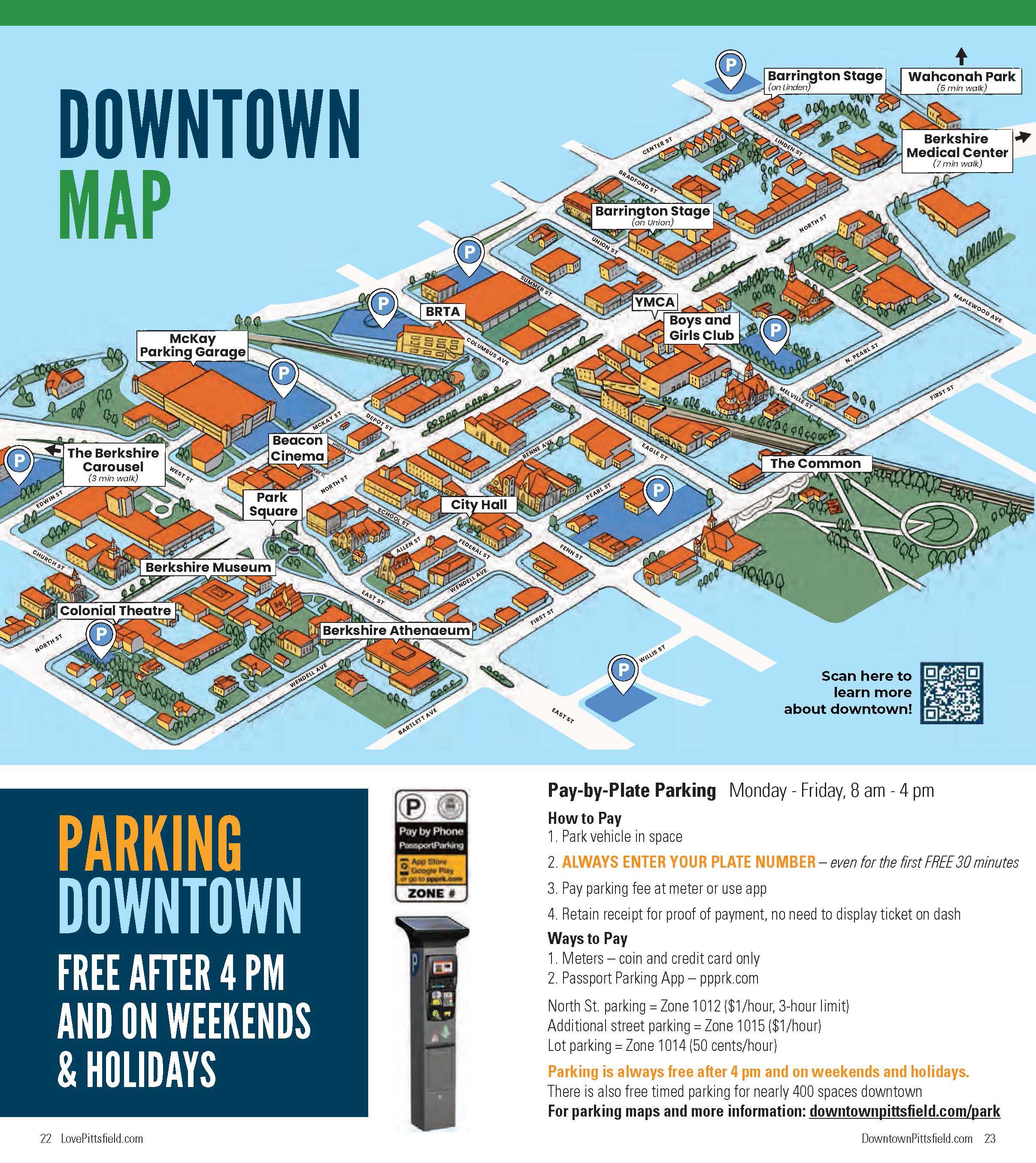 map of pittsfield and parking details