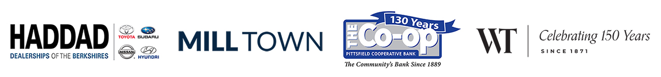 Haddad, Mill Town, Pittsfield Cooperative Bank and Wheeler and Taylor logos