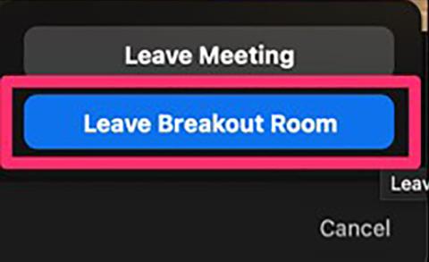Showing how to leave a breakout room in Zoom