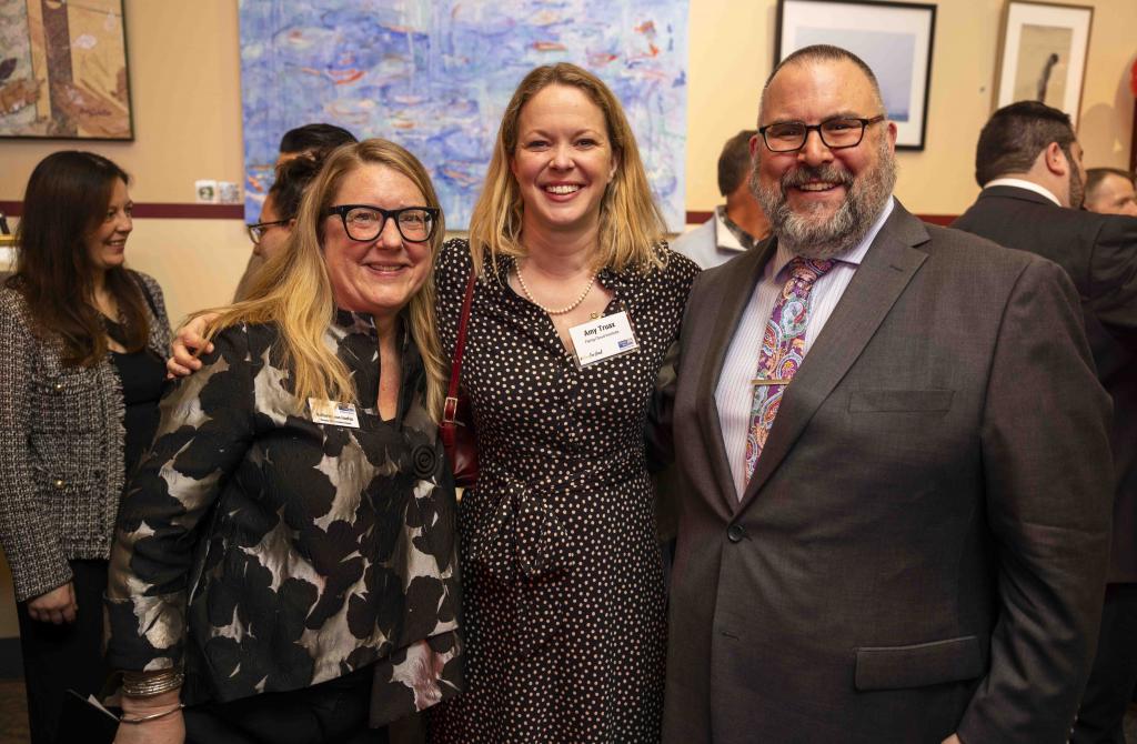 Katherine von Haefen, BUW director of community impact, with Amy Truax and Tom Bernard