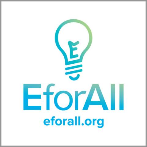 EforAll volunteer fair booth logo