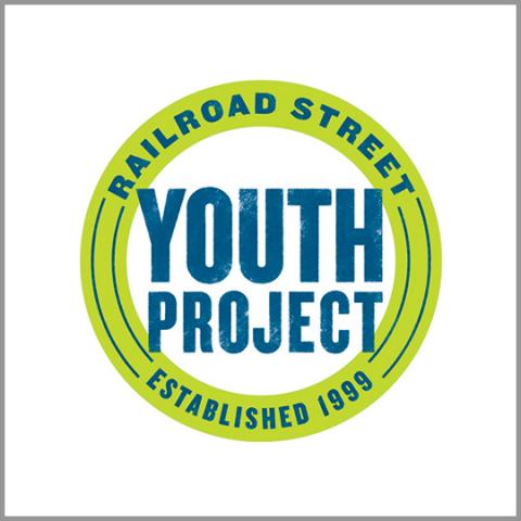Railroad Street Youth Project volunteer fair booth logo