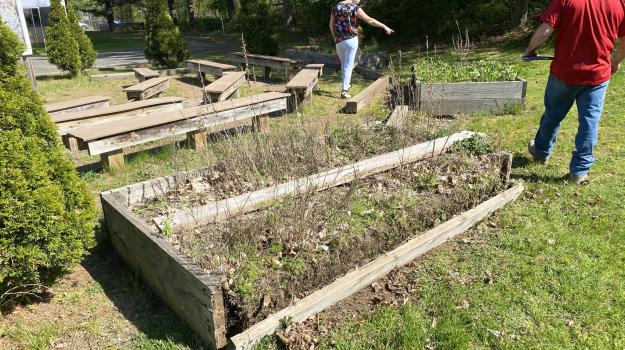 The garden boxes needed some attention